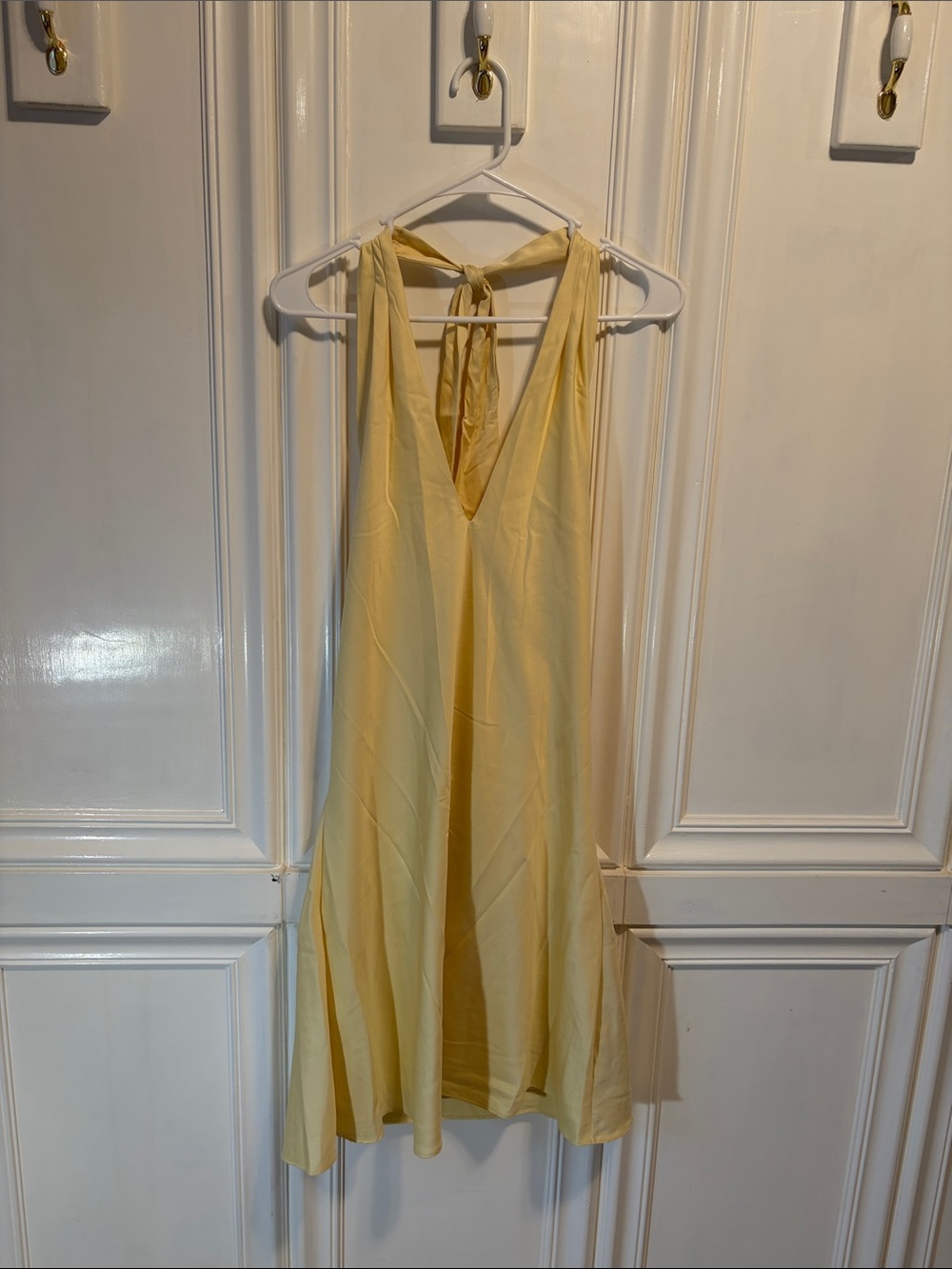 wild fable Backless Yellow Halter Dress